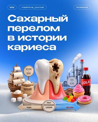 Сахар против эмали: эволюция кариеса в вашем рационе.